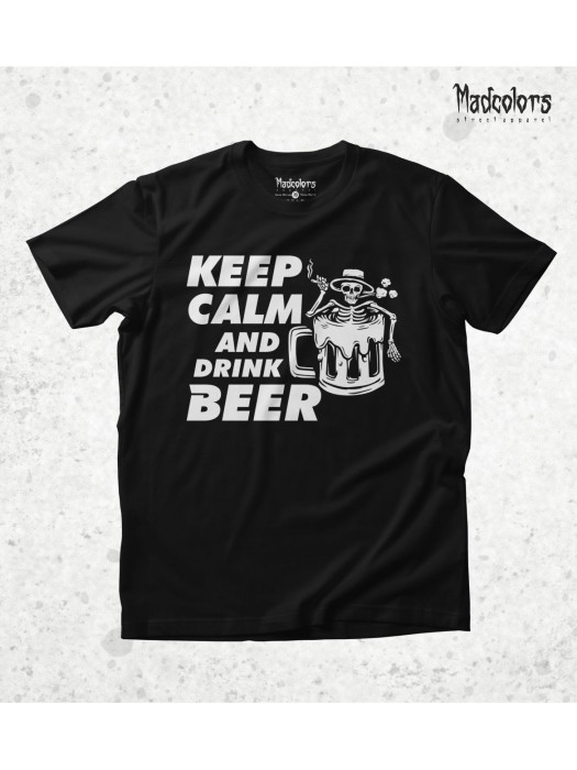 Тениска унисекс Madcolors - Ceep Calm and Drink BEER